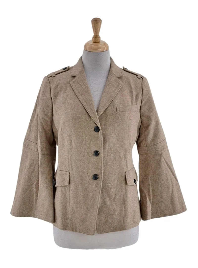 FLARE SLEEVE MILITARY LOOK COAT sold by FBO