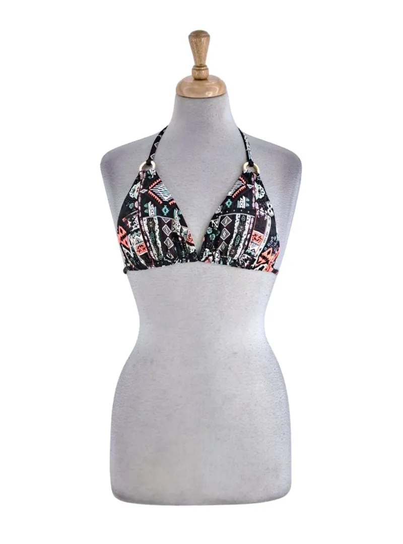 PATTERNED RING DETAILED BIKINI TOP sold by FBO