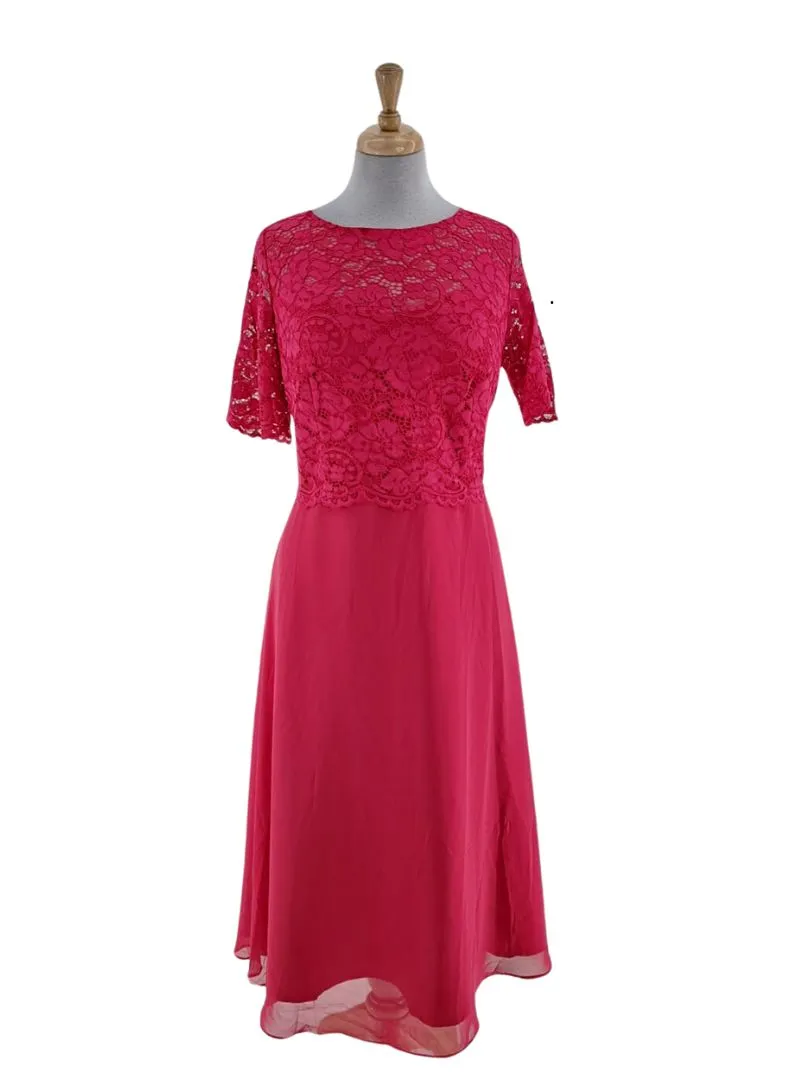 PATTERNED LACE TOP COCKTAIL DRESS sold by FBO