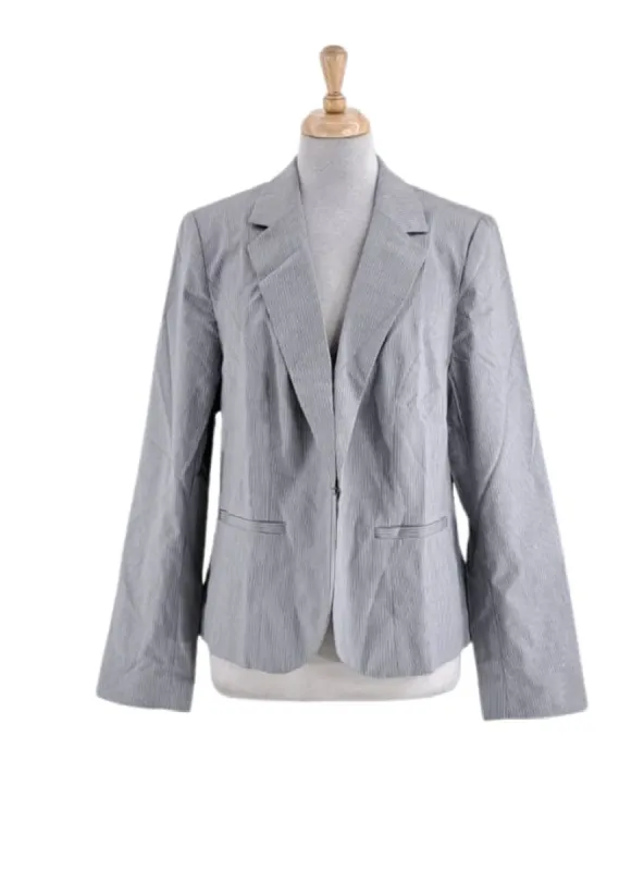 STRIPED MOCK POCKET BLAZER sold by FBO