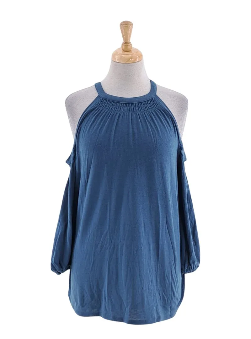 LONG SLEEVE COLD SHOULDER TOP sold by FBO