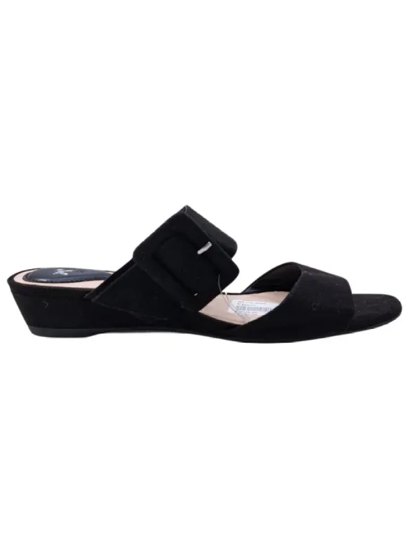 SLIP ON SUEDE FEEL WEDGE HEEL made by FBO