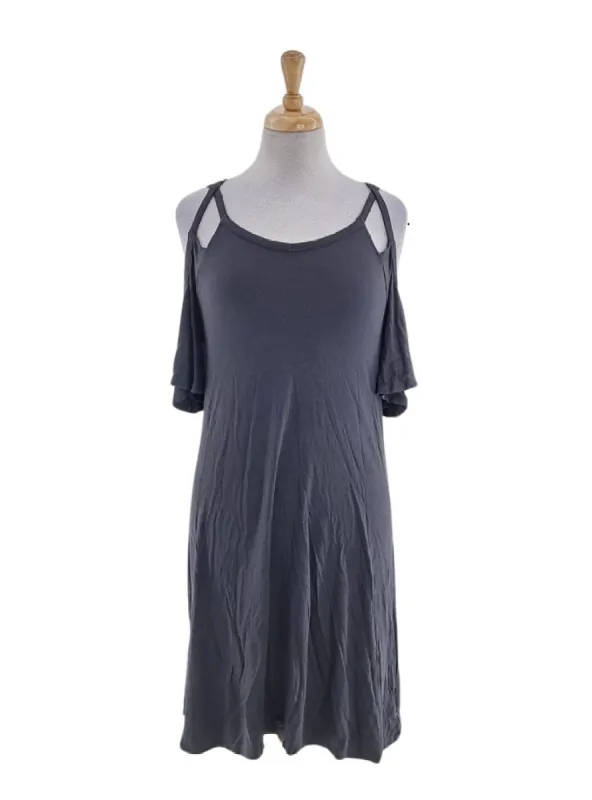 BASIC COLD SHOULDER FLARE DRESS sold by FBO