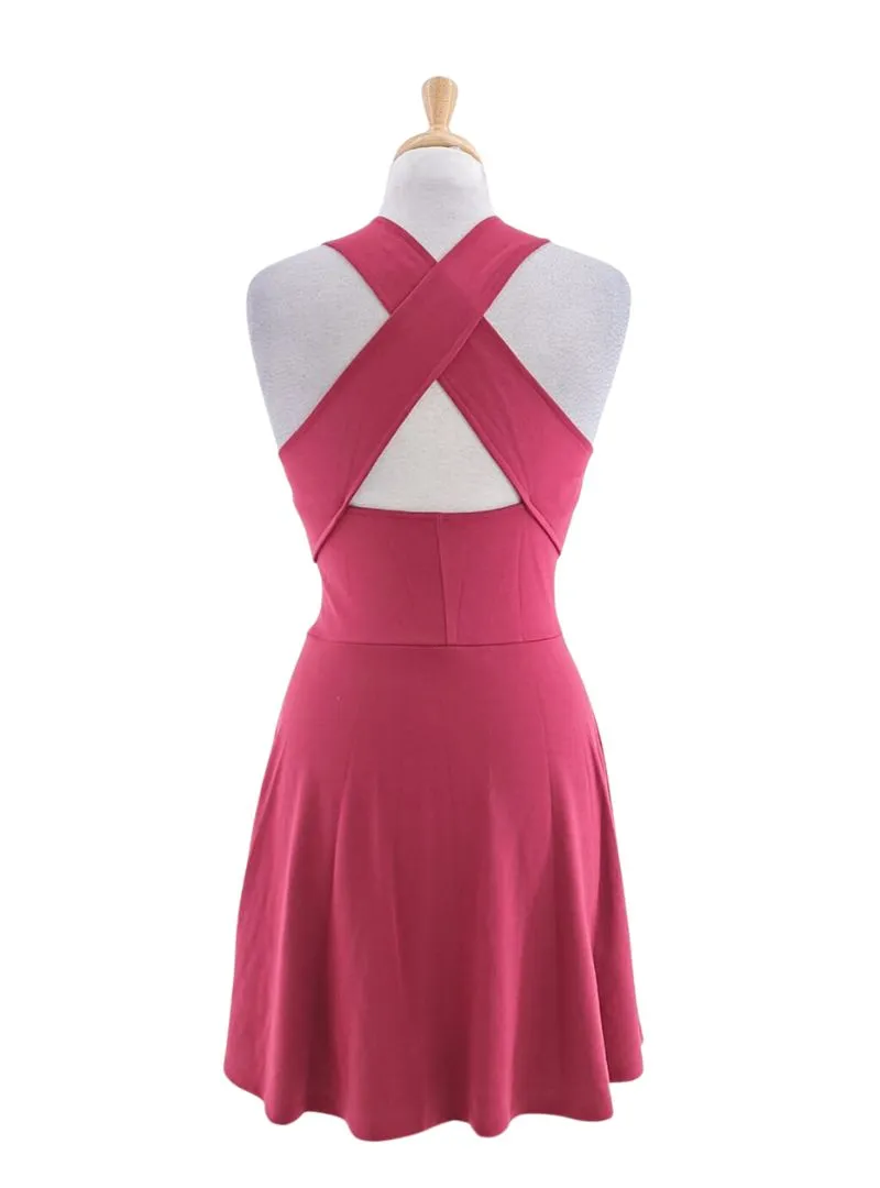 CRISS CROSS OPEN BACK FLARE DRESS sold by FBO product image thumbnail 2