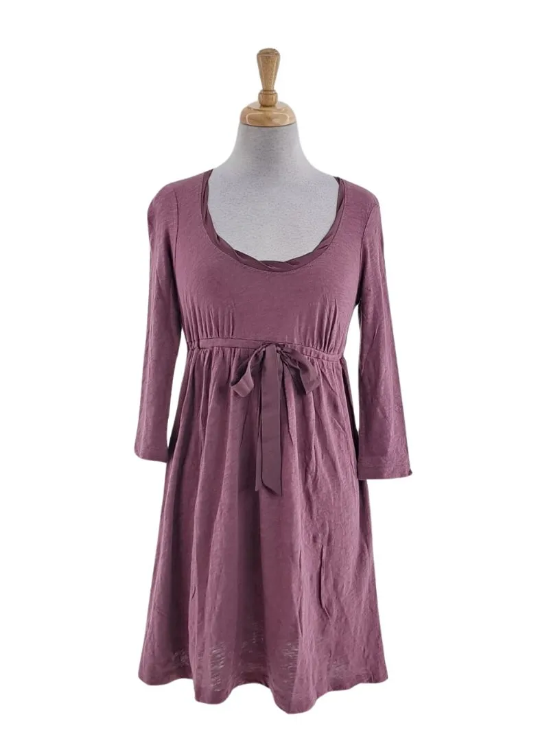 SATIN FEEL NECKLINE LONG SLEEVE DRESS sold by FBO