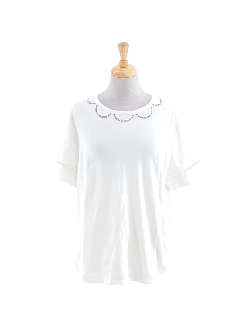 DETAILED ROUND NECK SHORT SLEEVE TSHIRT sold by FBO