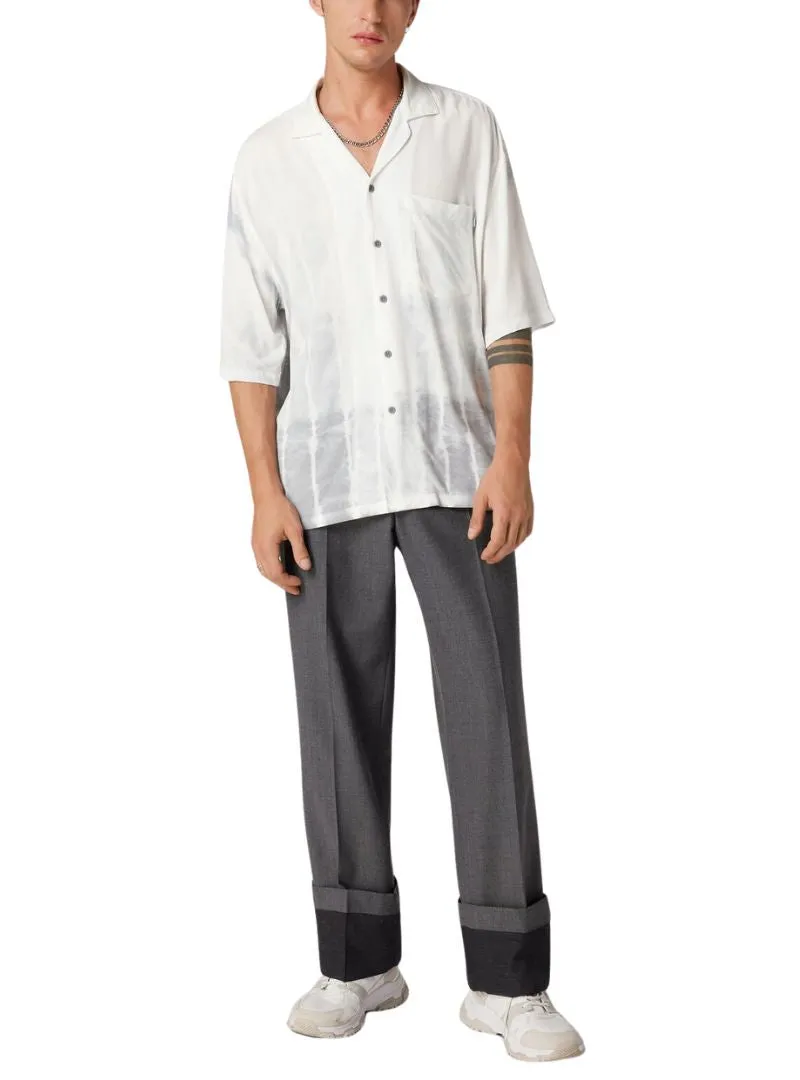 DETAILED CASUAL BUTTON DOWN SHORT SLEEVE SHIRT sold by FBO product image thumbnail 3