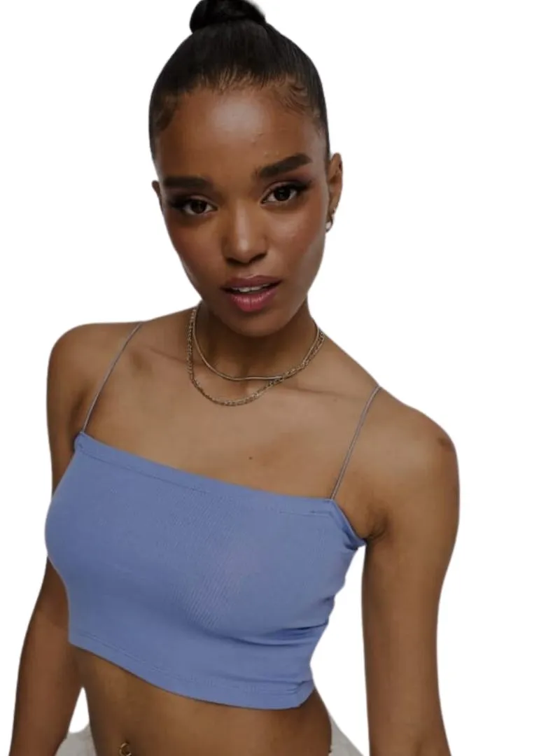 RIB TEXTURED CAMI CROP TOP sold by FBO