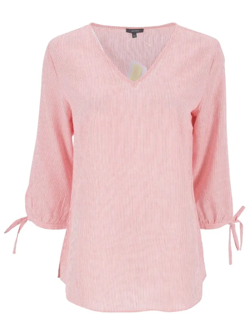 STRIPED V-NECK BLOUSE sold by FBO