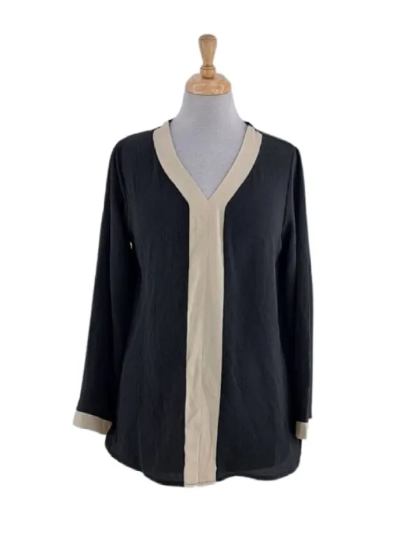 V-NECK LONG SLEEVE BLOUSE sold by FBO