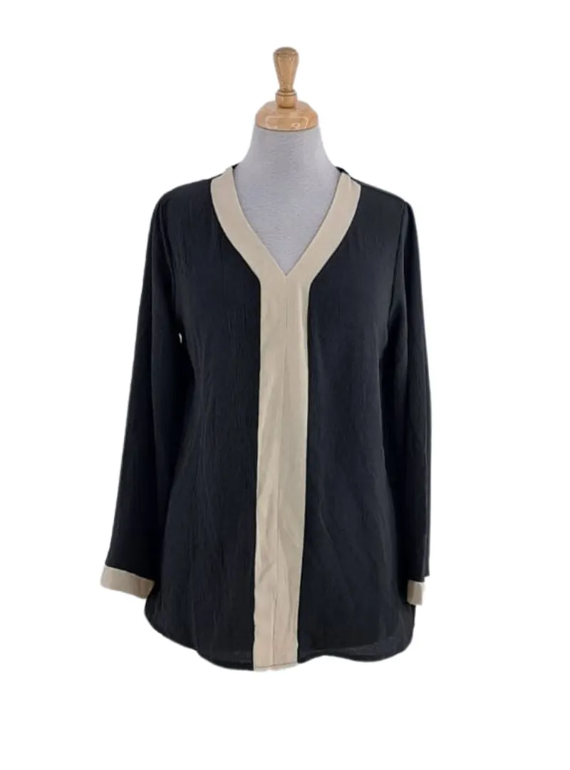 V-NECK LONG SLEEVE BLOUSE sold by FBO