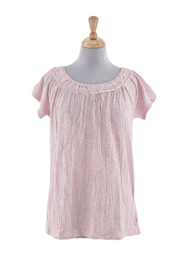 STRIPED OFF THE SHOULDER TOP sold by FBO