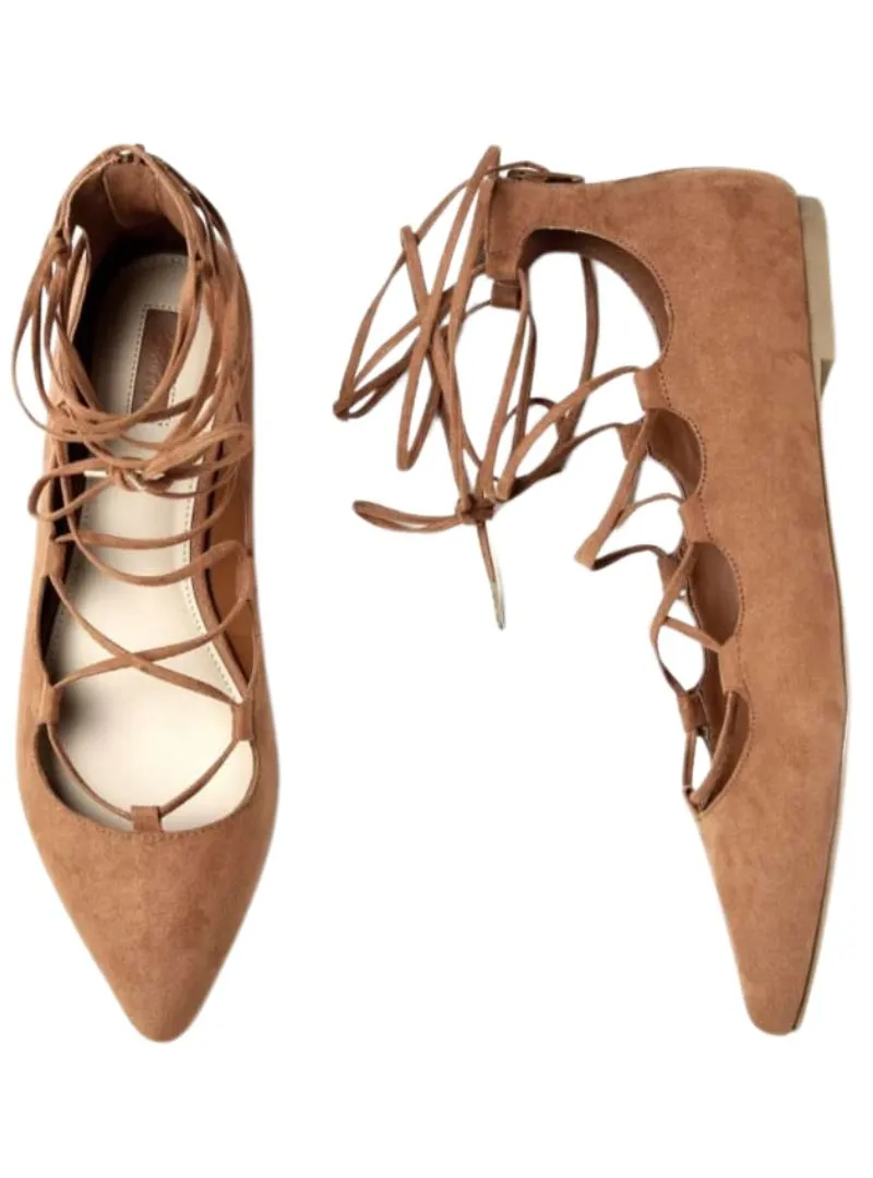 LACE UP BALLET PUMP sold by FBO