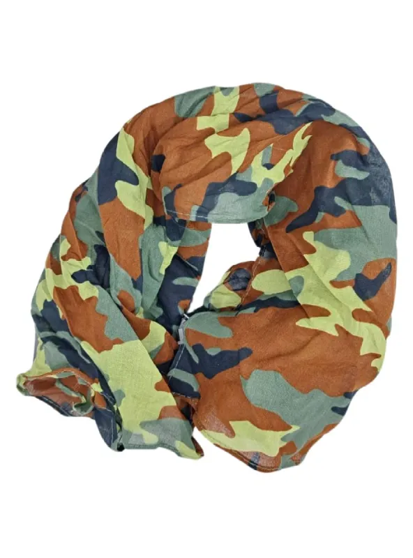 CAMO DETAILED SCARF sold by FBO
