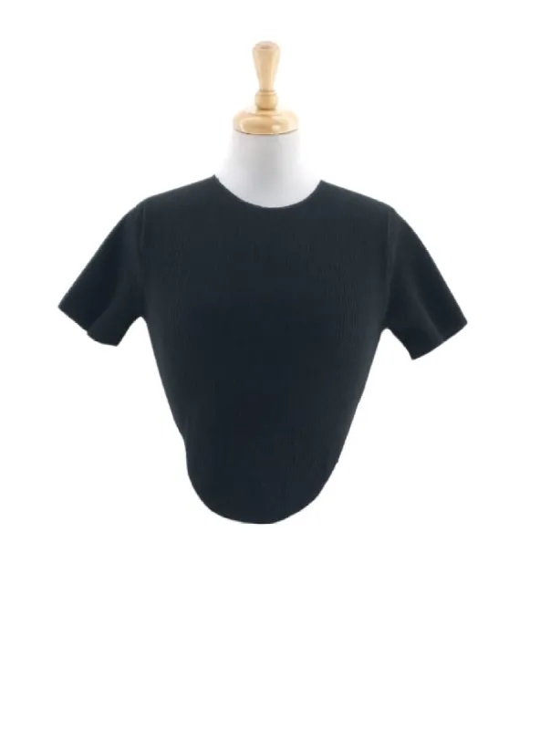 TEXTURED CURVE CROP TOP sold by FBO