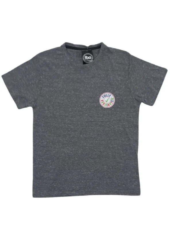 TEXTURED PRINTED CREW TEE sold by FBO