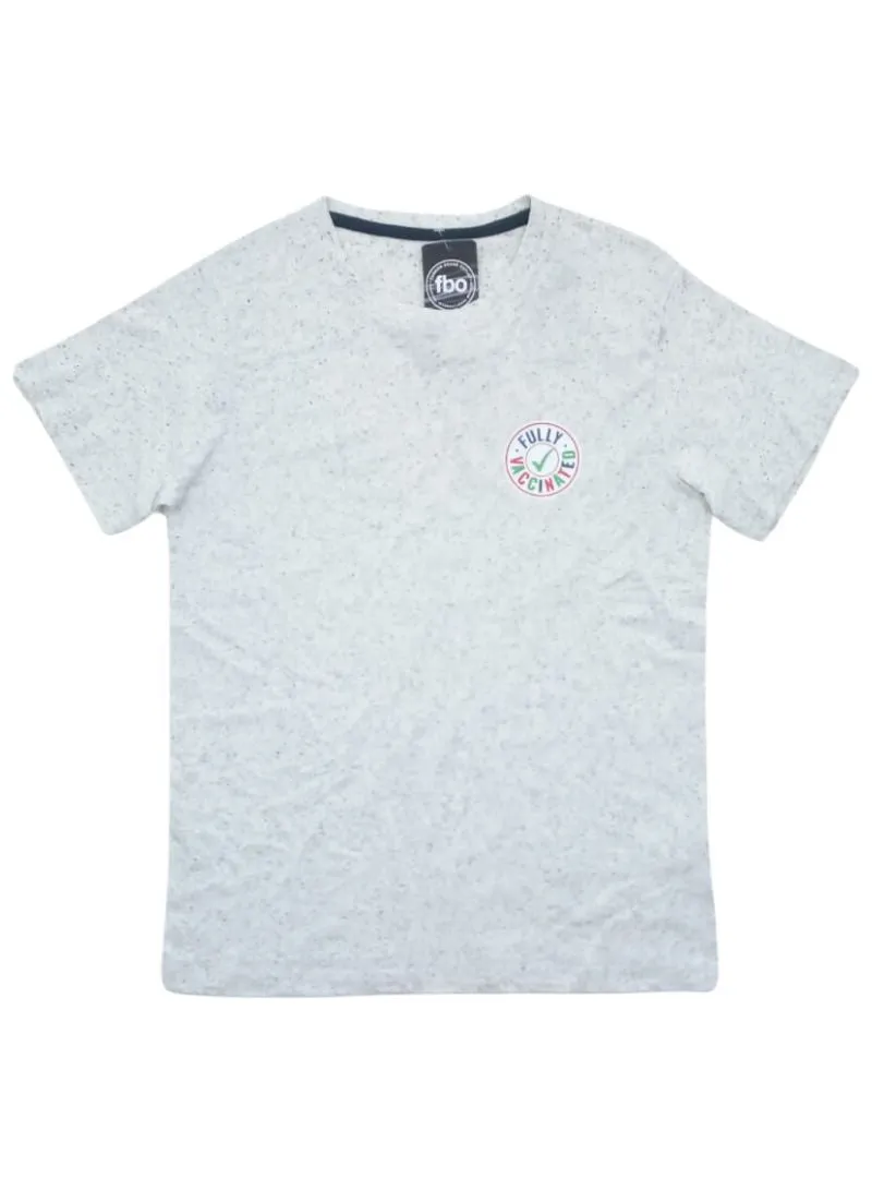 TEXTURED PRINTED CREW TEE sold by FBO