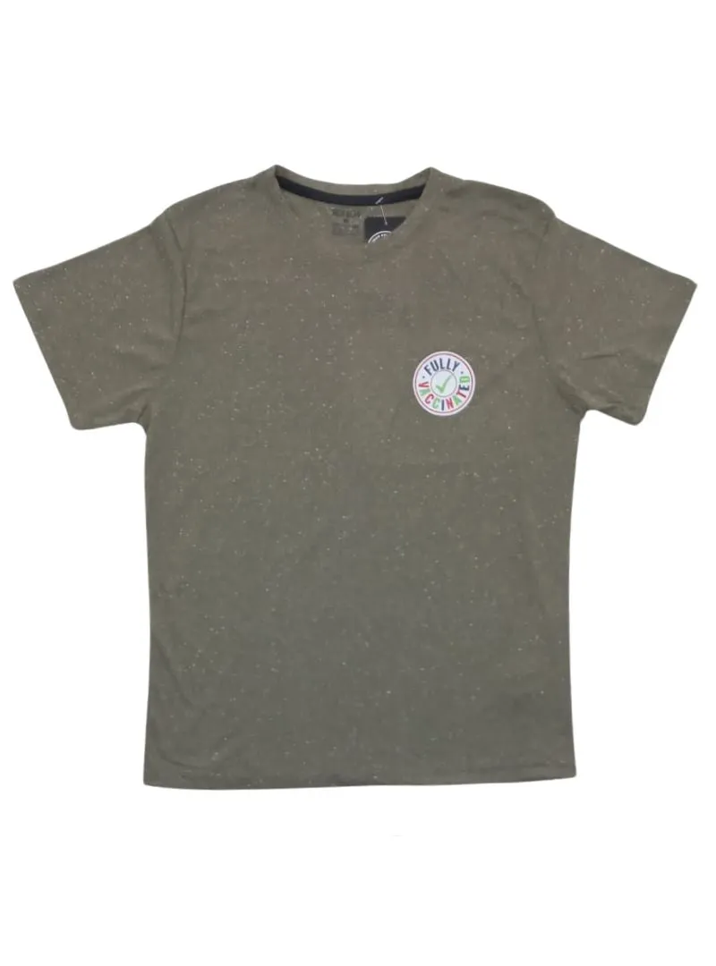 TEXTURED PRINTED CREW TEE sold by FBO