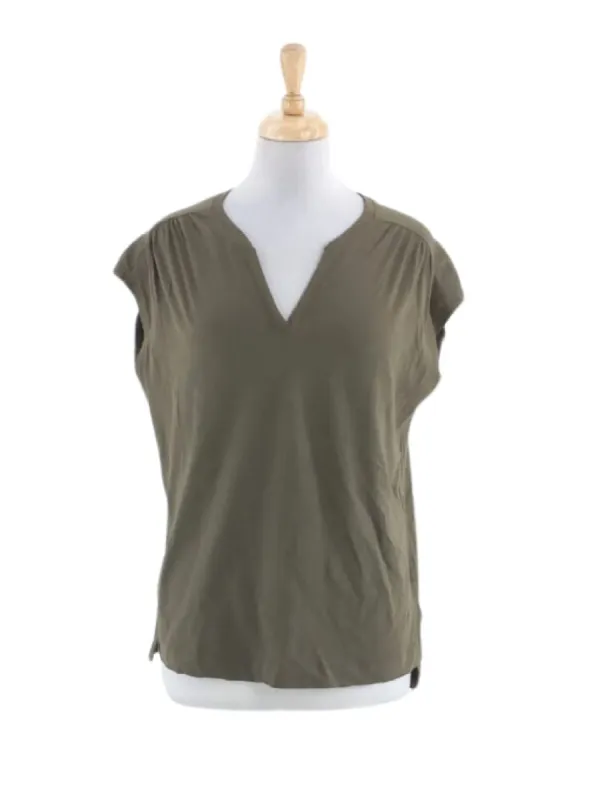 V-NECK SLEEVELESS RUCHED TEE sold by FBO