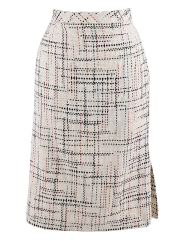 CHECKERD KNIT SKIRT sold by FBO