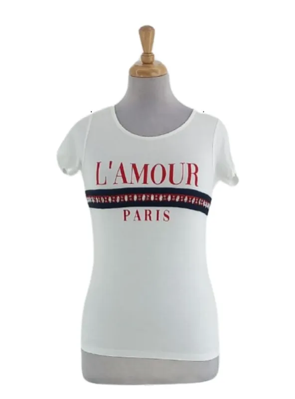 DETAIL PRINT SEQUINS TSHIRT sold by FBO