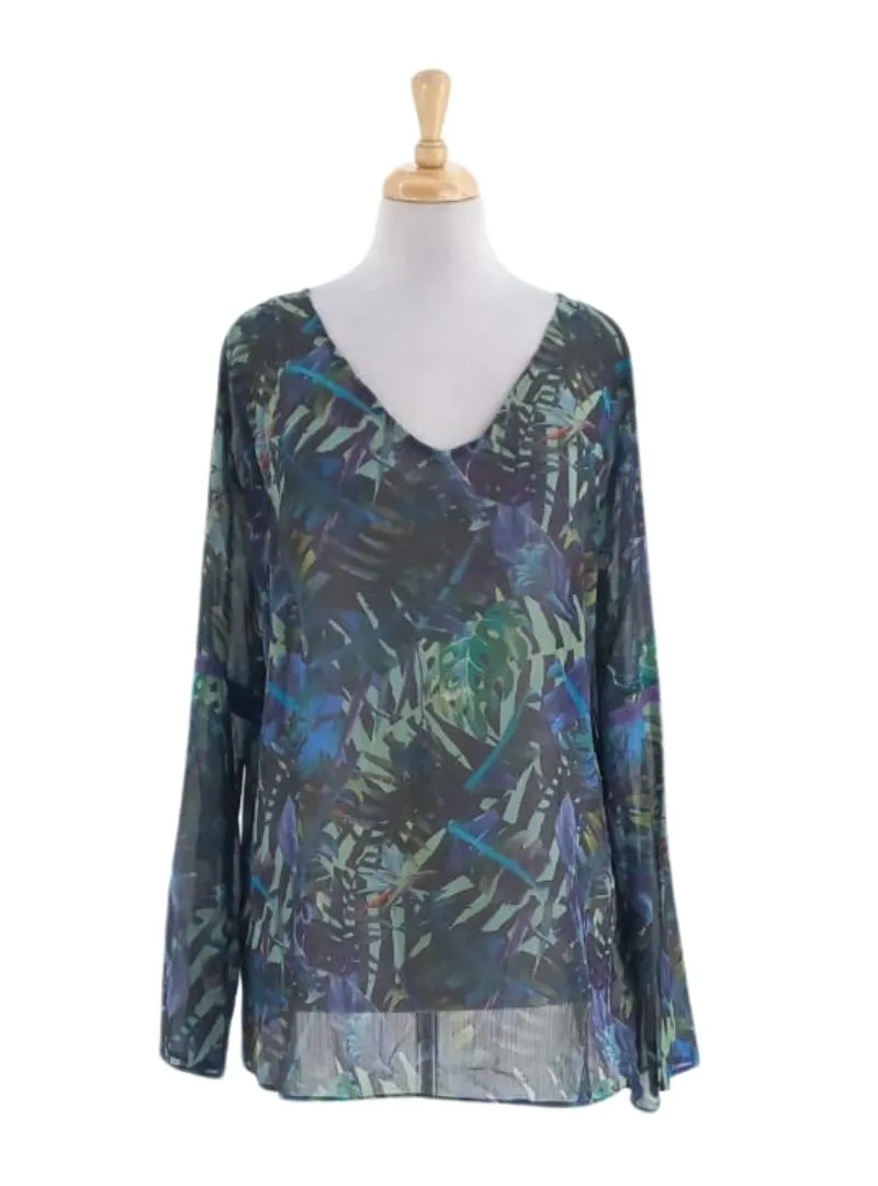 DETAILED OPEN BACK MESH BLOUSE sold by FBO