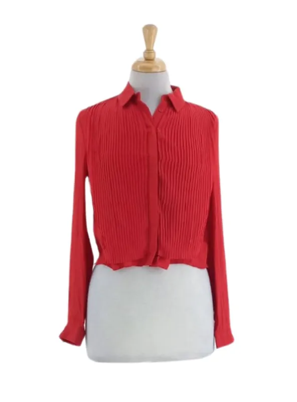 PLEATED BUTTON UP SHIRT sold by FBO