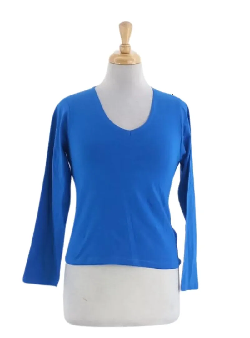 BASIC LONG SLEEVE V-NECK TSHIRT sold by FBO