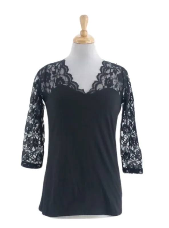 DETAIL LACE SLEEVE BLOUSE sold by FBO