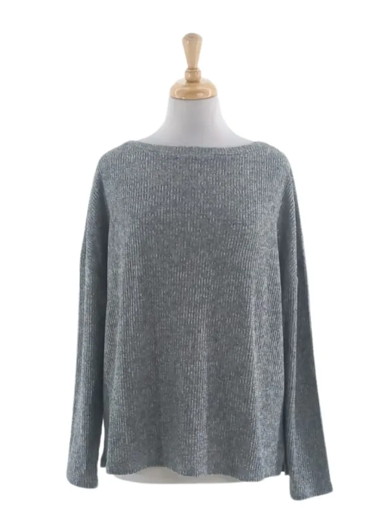TEXTURED SOFT KNIT LONG SLEEVE TOP sold by FBO
