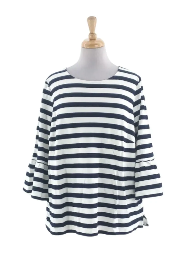 STRIPED FLARE SLEEVE TOP sold by FBO