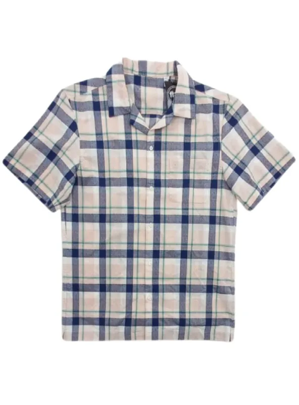 CHECKERD TEXTURE SHORT SLEEVE SHIRT sold by FBO