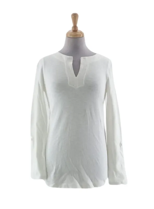 TEXTURED LONG SLEEVE KNIT TOP sold by FBO