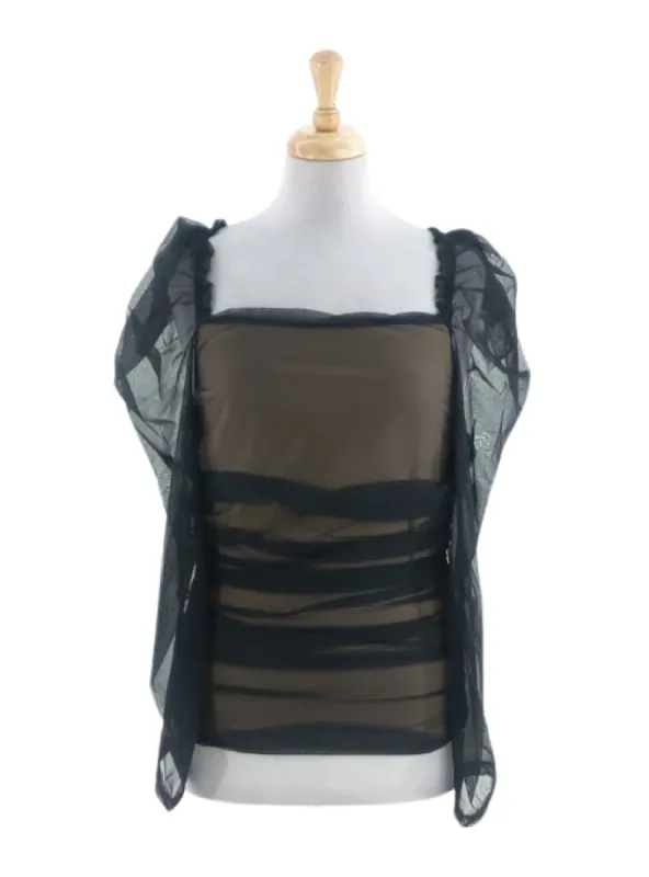 RUCHED PUFF SLEEVE BLOUSE sold by FBO