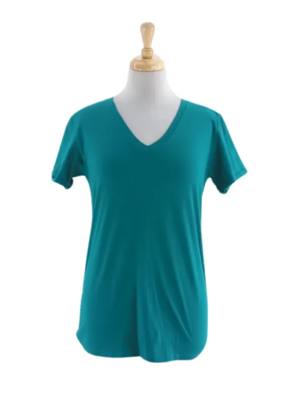 BASIC SOLID V-NECK TEE sold by FBO