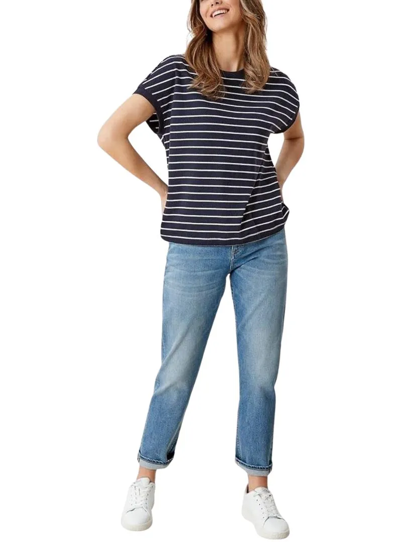 TEXTURED STRIPED TEE sold by FBO