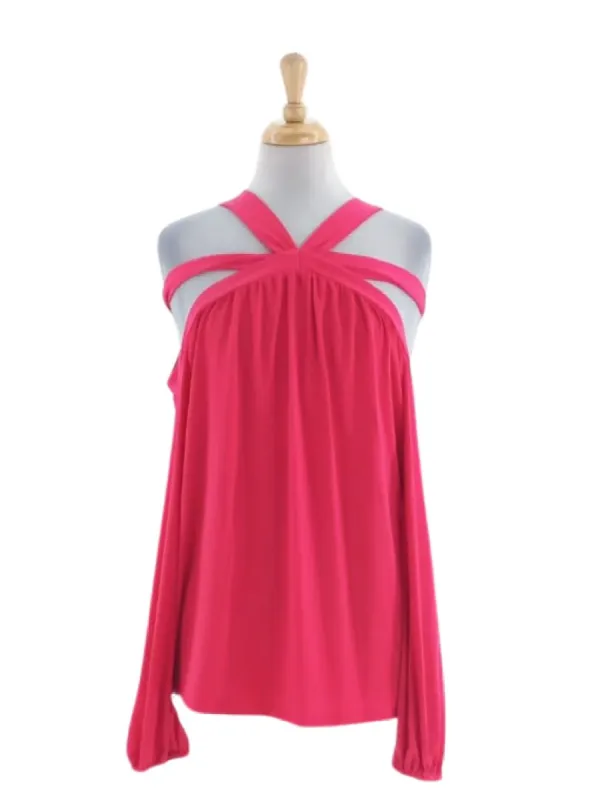 DETAILED CUT OUT LONG SLEEVE BLOUSE sold by FBO