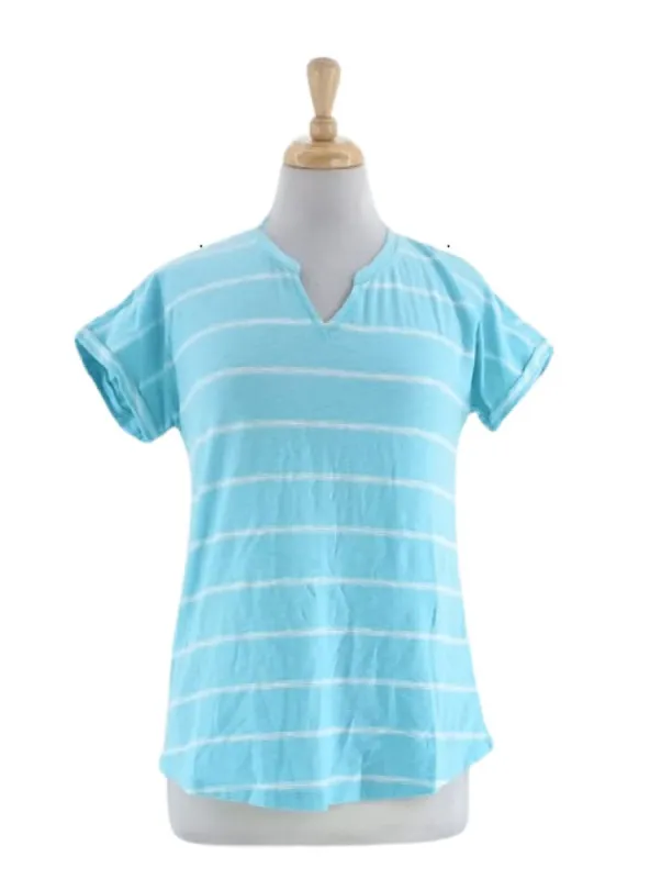 STRIPED V-NECK TSHIRT sold by FBO