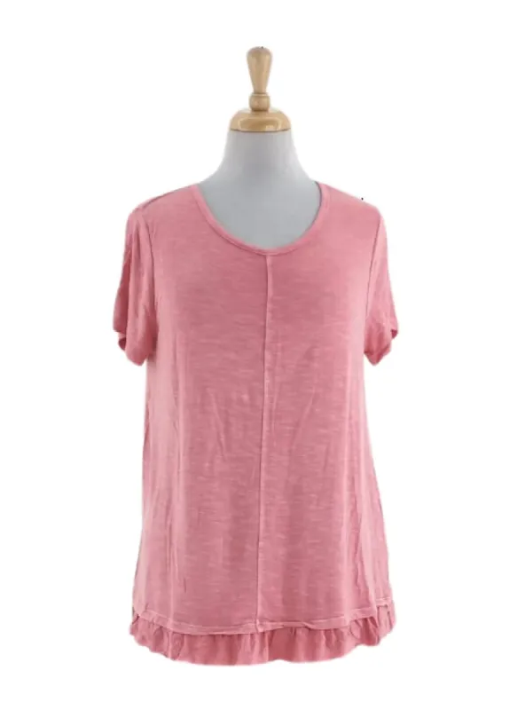 FRILL DETAIL LONG LOOSE TOP sold by FBO