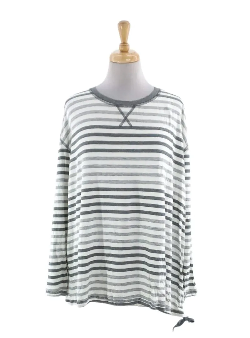 STRIPED PATTERNED LONG SLEEVE TOP sold by FBO