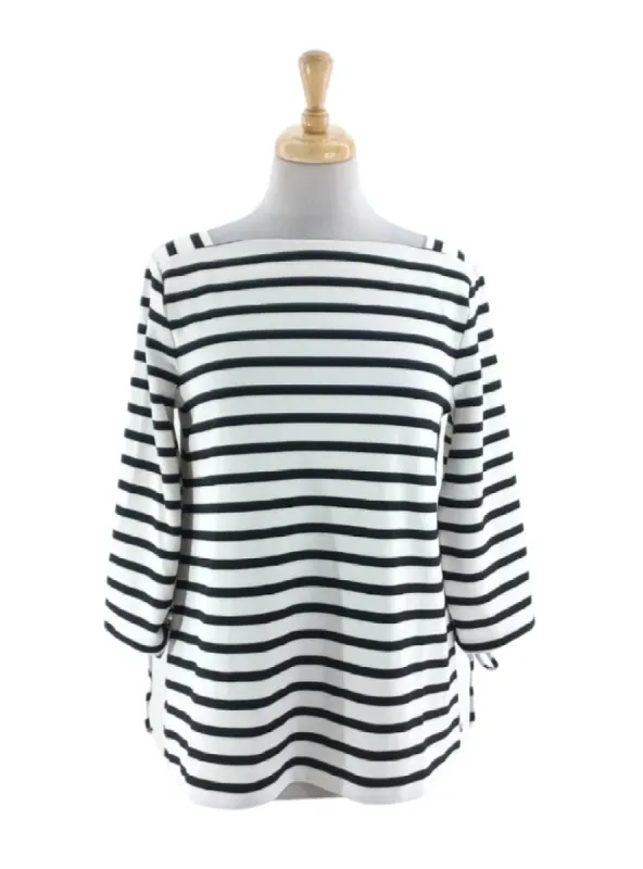 STRIPED RUCHED SLEEVE BLOUSE sold by FBO