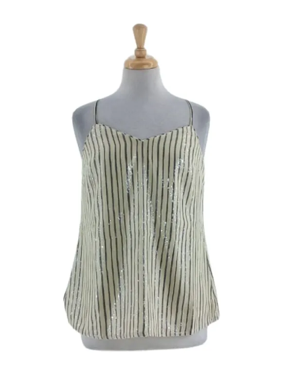 TEXTURED STRIPED CAMI BLOUSE sold by FBO