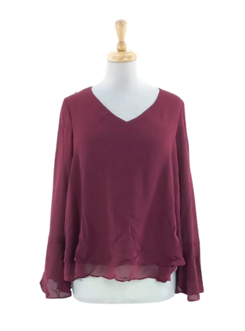 LACE DETAILED BACK FLARE SLEEVE BLOUSE sold by FBO