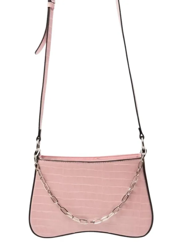 TEXTURED CHAIN DETAIL CROSSBODY BAG sold by FBO