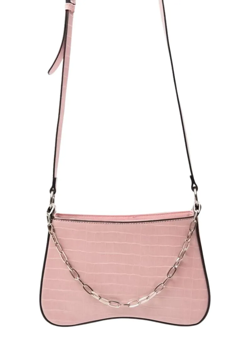 TEXTURED CHAIN DETAIL CROSSBODY BAG sold by FBO