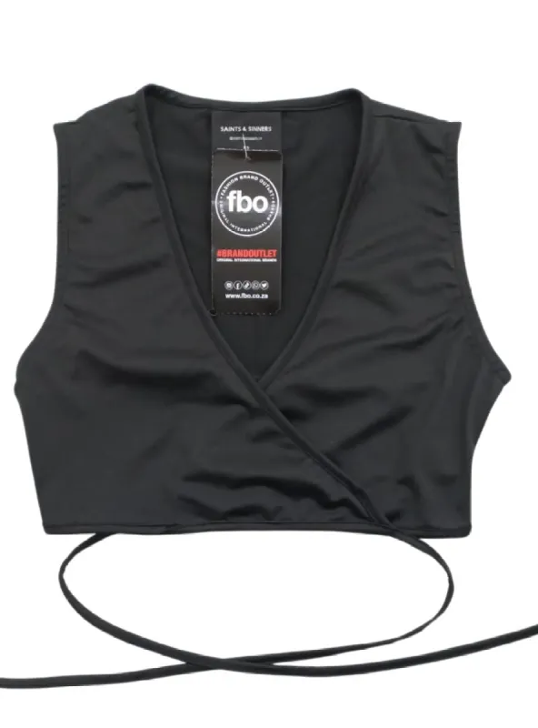 TIE CRISSCROSS CROPPED TOP sold by FBO