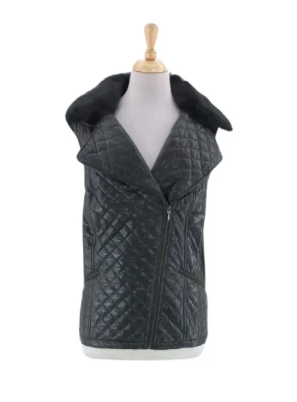 QUILTED FUR BODYWARMER sold by FBO
