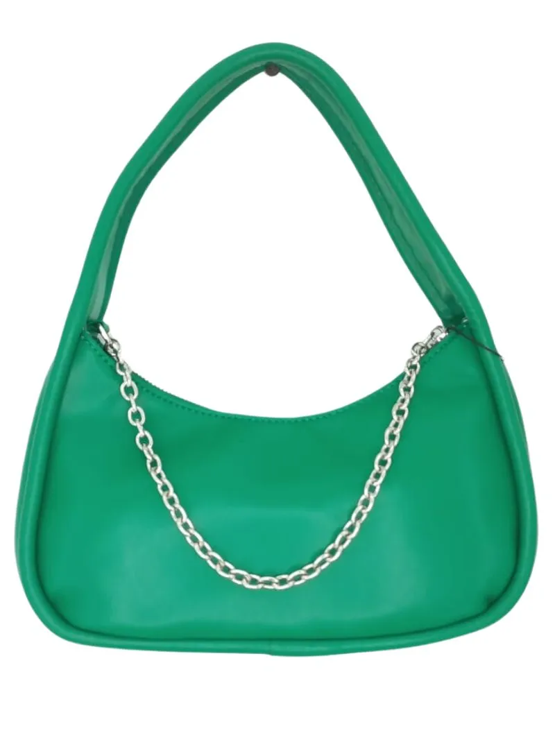 CHAIN DETAIL MOON SHOULDER BAG sold by FBO