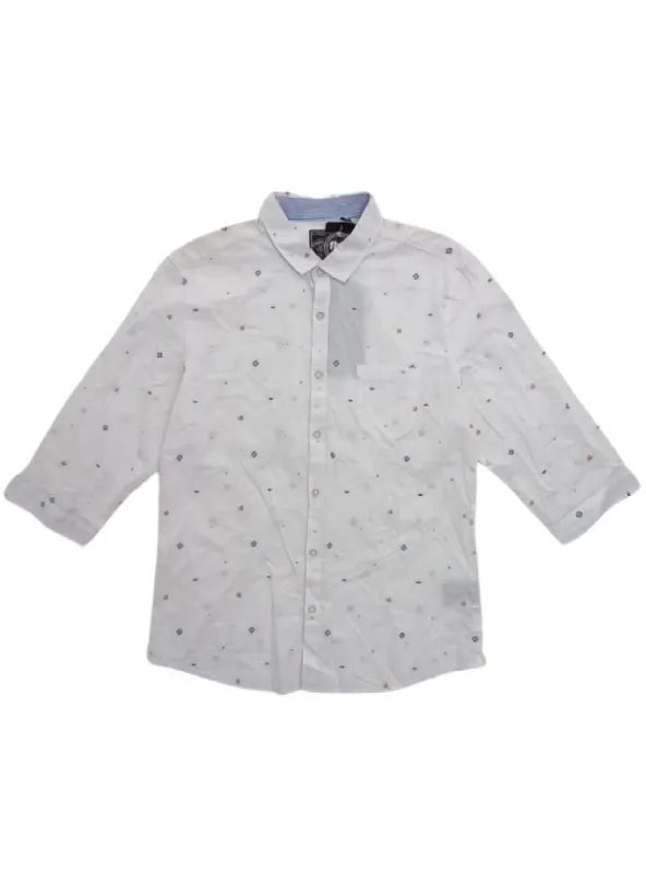 EMBROIDED DETAIL BUTTON UP SHIRT sold by FBO