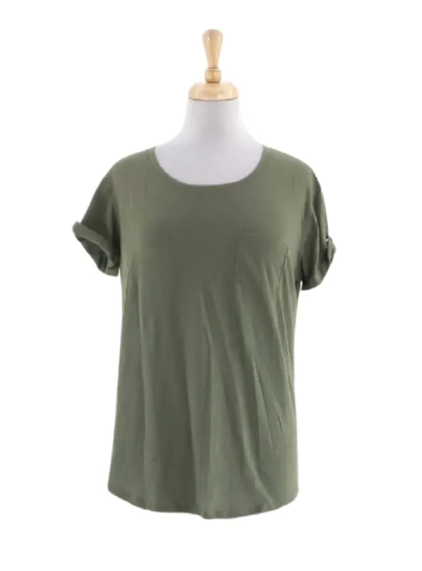 BASIC POCKET DETAIL TEE sold by FBO